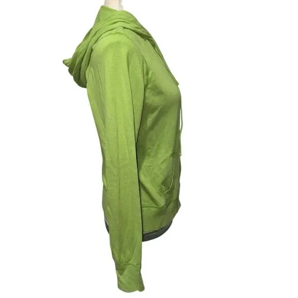 American Eagle Solid Green Women's Hoodie pockets cozy light weight 2000’s L - Picture 8 of 12